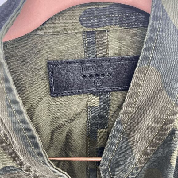 BlankNYC Women's Camo Zip Front Zipper Embellished Long Sleeve Jacket Medium - Picture 7 of 7